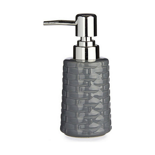 Soap Dispenser Ceramic Silver Grey (6 Units)