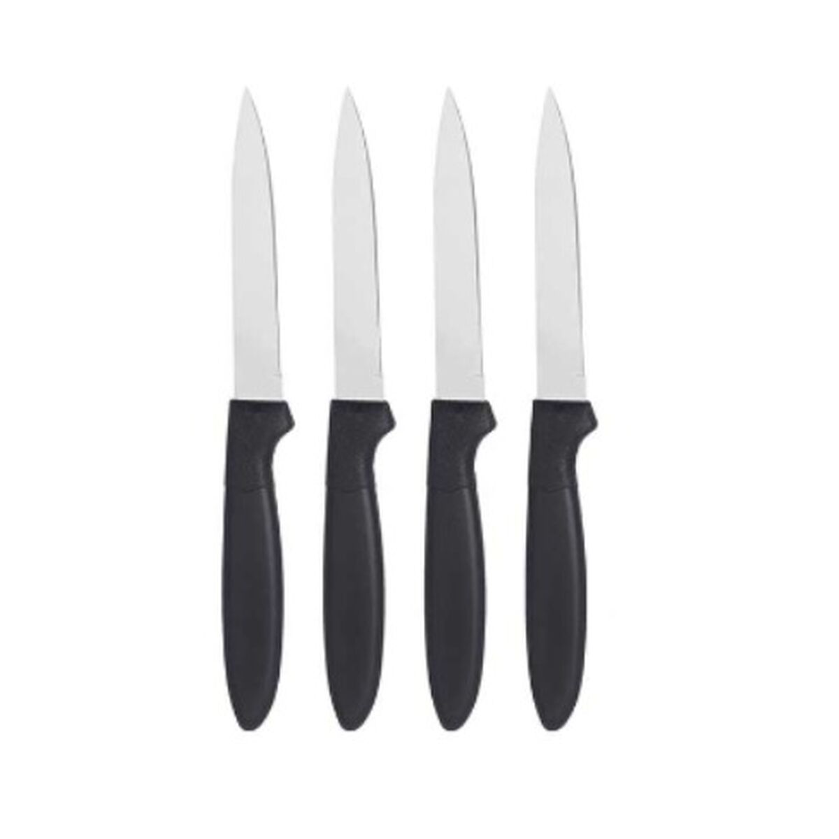 Knife set black silver - 12 pieces