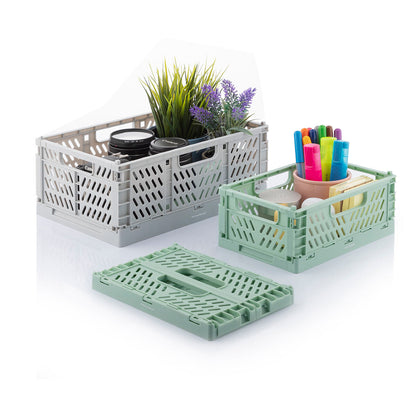 Foldable and stackable organiser boxes set of 3