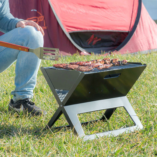 Folding portable barbecue